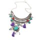 thumbnail image 5 of Collar Vendimia de la Declaración Hugo Hoja Turquesa Borla, 5 of 6