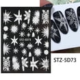 thumbnail image 1 of Rkxzt Clearance Sale Nail Art Sticker Christmas 5D Embossed Stereo Snowflake Adhesive Sticker Nail Art Sticker, 1 of 2