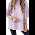 thumbnail image 3 of Camiseta Básica Informal de Verano de Corta con Aberturas Laterales Extragrandes, Color , Talla M, 3 of 7