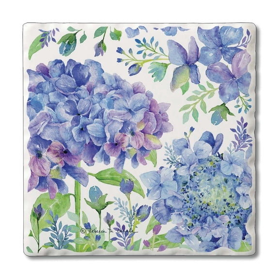 Thirstystone Beautiful Hydrangea 4-Pack Tumbled Tile Coasters