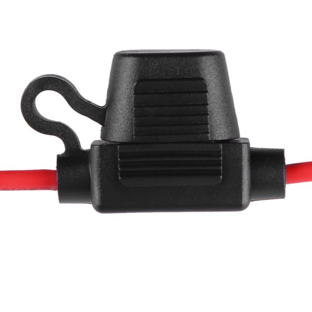 Portafusibles de cuchilla para automóvil en línea mini Cable de 18 AWG de 0,5 pies con cubierta impermeable Likrtyny Accesorios para autos y motos