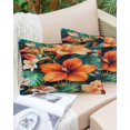 thumbnail image 6 of Burnt Orange Flower Throw Pillow Cover 12 x 20 Inch Decorative Pillow Cover Vintage Botanical Floral Lumbar Pillowcase Seasonal Rectangle Cushion Case for Couch Sofa Bed Living Room, 6 of 7