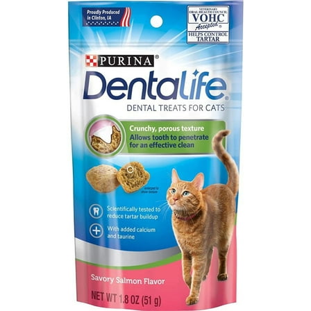 Purina DentaLife Dental Treats for Cats Salmon [Cat, Cat Treats] 1.8 oz