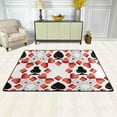 thumbnail image 2 of Dreamtimes Card Poker Area Rug 72x48in Abstract Spades Hearts Floor Carpet for Indoor Living Dining Room and Bedroom Area, 2 of 7