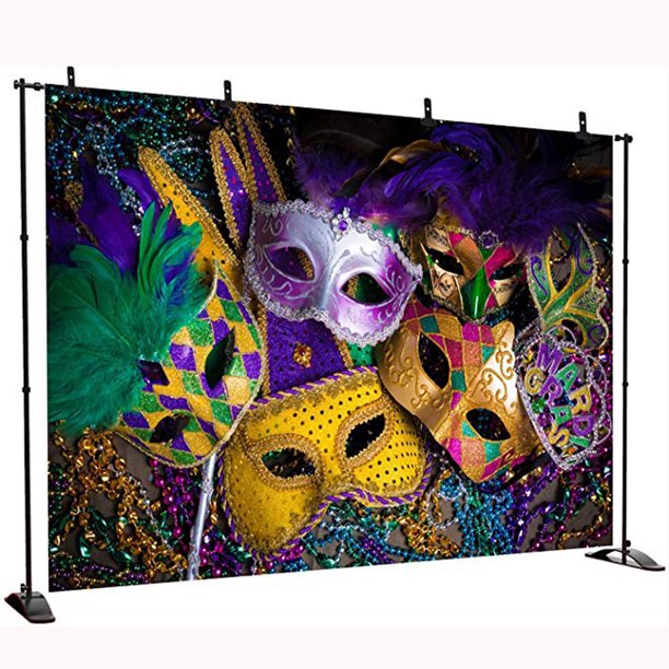 Mardi Gras Theme Photography Backdrop Masquerade Background Birthday