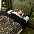thumbnail image 3 of meiyoeat Retro Camouflage Alphabet Print Theme Twin Comforter Sets For Kids,Green Geometric Camo Letter E Bedding Set,Black Reversible,2-Piece, 3 of 7