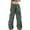 Green, variant on Hpapadks Pants for Women Summer Vintage Street Style Solid Multi Pockets Loose Fit Cargo Parachute Pant Womens Slacks Black L