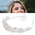 thumbnail image 1 of Nupcial, Plata Fina Mano De Obra Decorativa Hermosa Boda Princesa Peine Fijación aleación ABS Para Halloween, 1 of 7