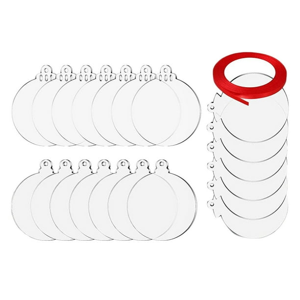 30pcs 2 pouces Feuille acrylique transparente Disque rond