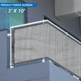 thumbnail image 2 of Unique Bargains Écran d'Intimité pour Balcon 3 Pieds X 10 Pieds, Écran de Protection 90 % pour Clôture et Rambarde, Couverture en Maille, Pare-Soleil pour Extérieur, Cour Arrière, Véranda, Gris Foncé, 2 of 8