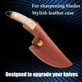 thumbnail image 4 of Leather Sheath, PU Leather Knife Edge Guards for 6 Inch Boning Knife Cleaver Blade Protector with Loop Belt Knives Covers Kitchen Supply for Camping Outdoor Activity, 4 of 7