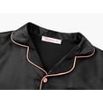 thumbnail image 2 of Topgal Silky Satin Pajamas for Little & Big Girls Kid's 2 Piece Long Sleeves Pants Black Lovely Sleepwear Set Size 10, 2 of 7