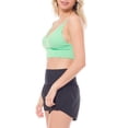thumbnail image 4 of Made by Olivia Women's Solid Knit Ribbed Seamless Double Strap Triangle Brami Crop Tank Top, 4 of 6
