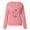 YZ39Pink, variant on Rovga Sweatshirt Women Sweatshirt Graphic Sweatshirts No Hood Casual Long Sleeve Round Neck Sweatshirts Love Printed Loose Top Sweatshirt For Women Loose Fit