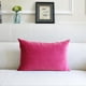 thumbnail image 5 of Funda de almohada sólida decorativa suave para sofá Rosa caliente, 5 of 9