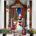 thumbnail image 4 of Home Savings! YZEGDCH Privacy Door Curtain， Photo Background Door Decoration, Xmas Winter Seasonal Holiday Party Porch Wall Hanging New Year Entryway Decoration, Christmas Gifts for Dad Mom, 4 of 6