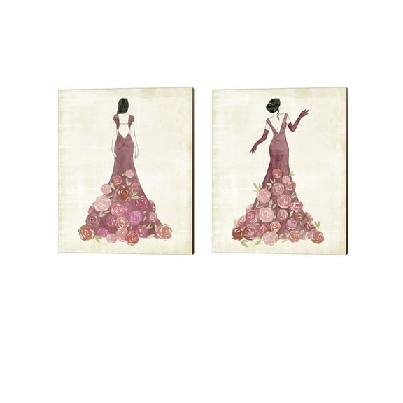 Metaverse Grace Popp 'Garland Gown' Canvas Art (Set of 2)