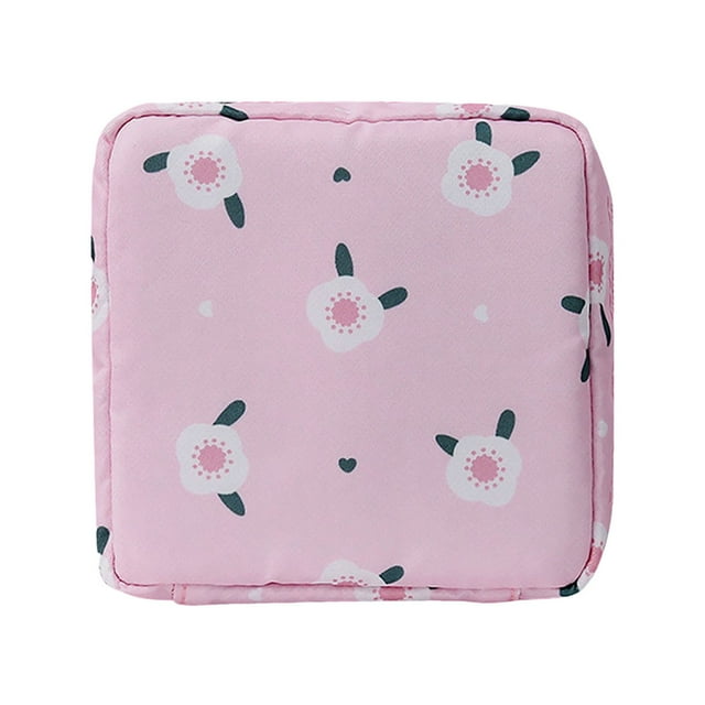 Sac de Rangement pour Serviettes Hygiéniques Portable Mignon Grande Capacité Sac de Maquillage Imprimé Mignon avec Effet Imperméable