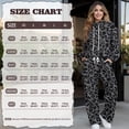 thumbnail image 7 of Xoenoiee Black Leopard Print Women's 2 Piece Sets Sweatshirt Casual Travel Outfits Lounge Wide Leg Tracksuit Cozy Sweatsuits Fashion 2026, M, 7 of 7