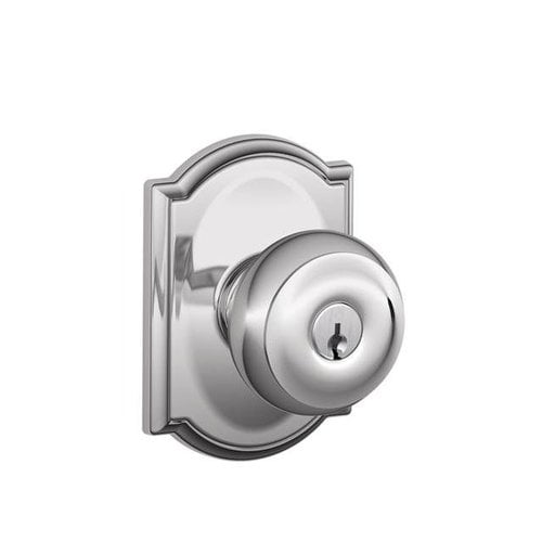Schlage Georgian Knob with Camelot Trim Keyed Entry Lock
