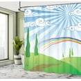 thumbnail image 5 of Ambesonne Cloud Shower Curtain, Rainbow on a Meadow Road, 69"Wx70"L, Multicolor, 5 of 5