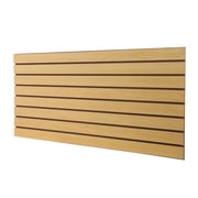 SSWBasics 4 ft x 2 ft Horizontal Maple Slatwall Easy Organizer Panels (24H x 48L) - Pack of 2 - Perfect for Retail Store Garage Wall and Craft Storage Organization