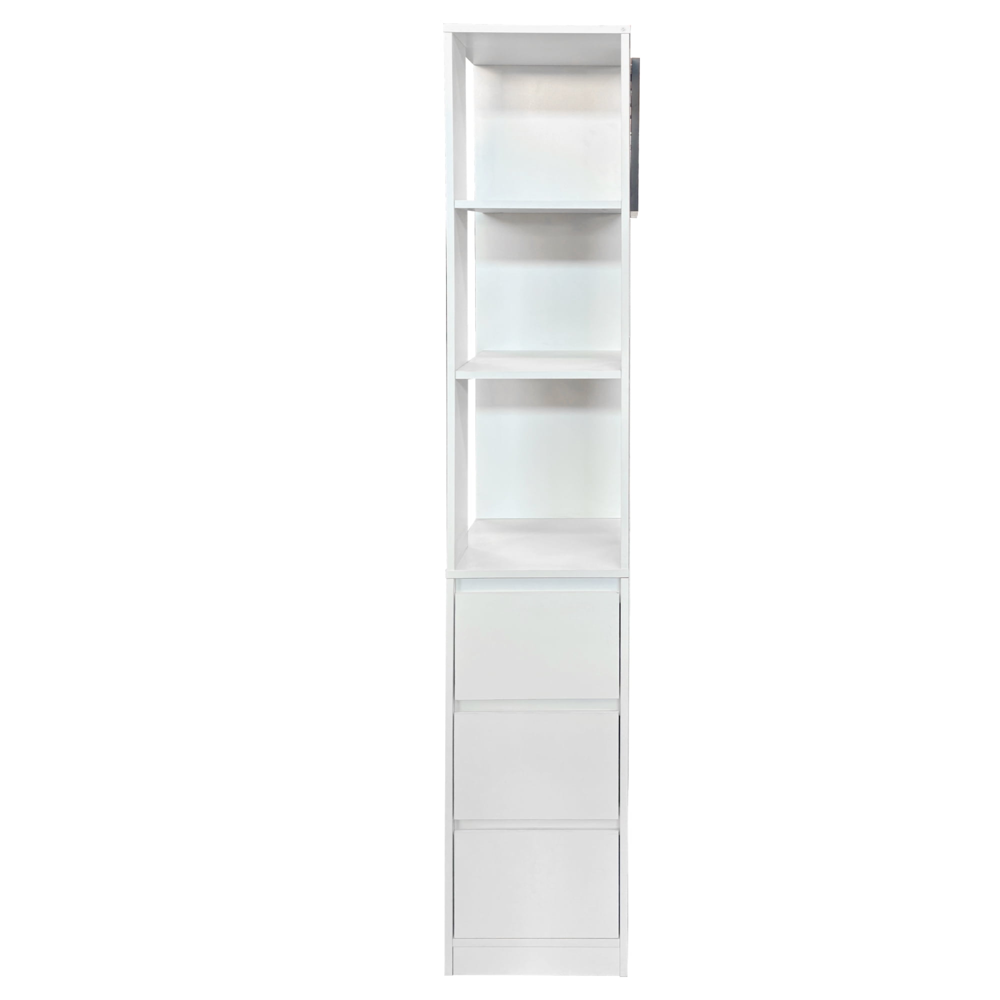 Mintazer 70.8" Tall Kitchen Pantry Storage Cabinet, Freestanding Food Pantry with Drawers & Fluted Glass Doors for Hallway Living Room, White