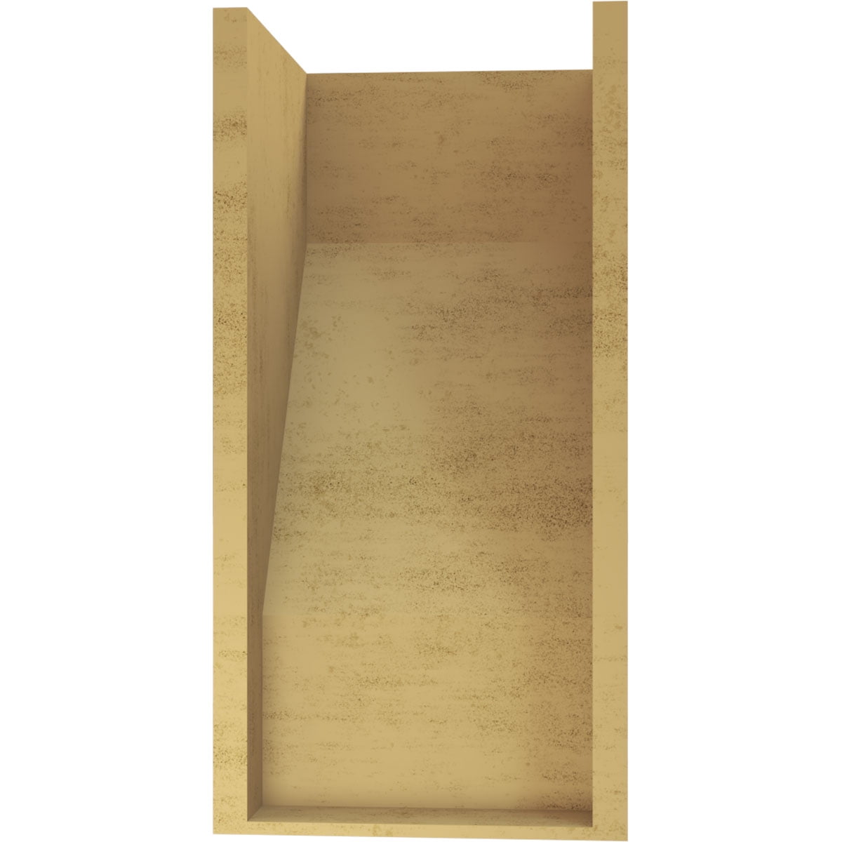 12"W x 12"D x 24"H Wide Clemmons Rough Cedar Woodgrain TimberThane Corbel, Primed Tan