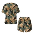 thumbnail image 5 of Naloa Camouflage Rabbit Women's Short-Sleeved Pajama Set, Loungewear, Summer pajamas, Breathable Cozy - XX-Large, 5 of 9