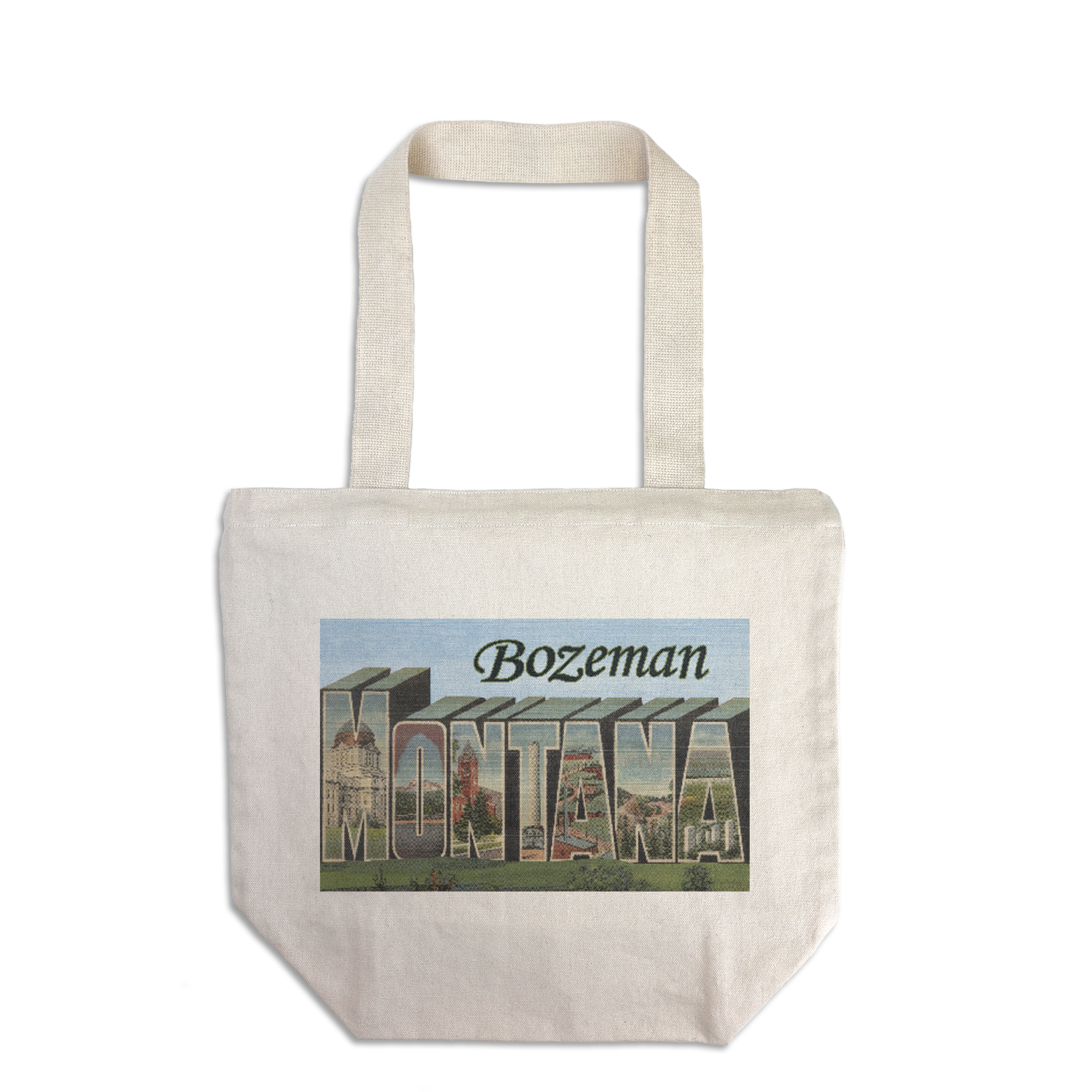 Bozeman, Montana, Large Letter Scenes (100% Cotton Canvas Reusable Tote  Bag) - Walmart.com