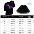 thumbnail image 3 of 80s Costume Accessories for Women, T-Shirt Tutu Fanny Pack Headband Earring Necklace Fishnet Gloves Legwarmers Party Accessories For Women, 3 of 9