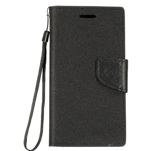 GSA Denim Flip Wallet Case For LG K40 LM-X420, LG Solo LTE Black