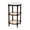 Black, variant on Creative Co-Op Round Solid Wood End Table with Genuine Marble Top and 2 Woven Cane Storage Shelves, Black, White, and Natural