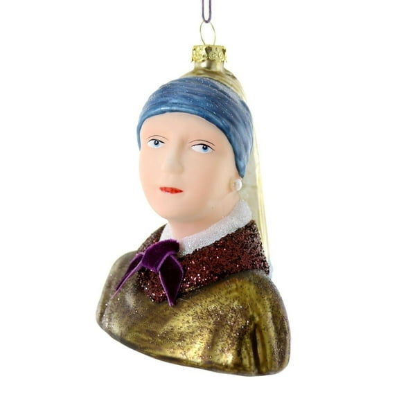 GIRL WITH A PEARL EARRING Johannes Vermer Christmas Ornament by Cody Foster