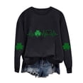 thumbnail image 4 of BLTIBY St Patricks Day Sweatshirt for Women Spring Autumn Lucky Printed Long Sleeve Round Neck Fashion Causal Comfy Pullover Tops 2025 Black 5 M, 4 of 5