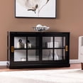 thumbnail image 3 of Southern Enterprises 48" Black and Clear Contemporary Curio Cabinet, 3 of 3