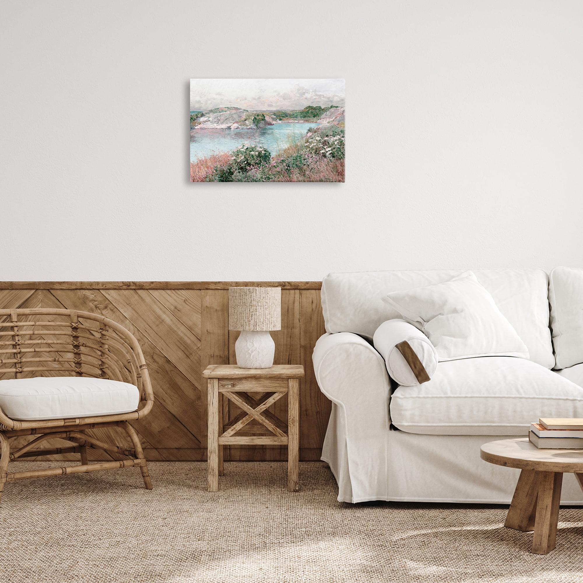 Stupell Industries Classic Riverbank Landscape Landscape & Nature Painting Wrapped Canvas Art Print Wall Art, 24 x 16