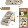 thumbnail image 5 of Foldable Pet Stairs, 4Tier Dog Stairs, Cat Stairs with Felt Mat, Pet Stairs for Cats, Dogs up to 60 kg, NonSlip Cat Ramp for Bed, Car, Sofa (Beige), 5 of 5