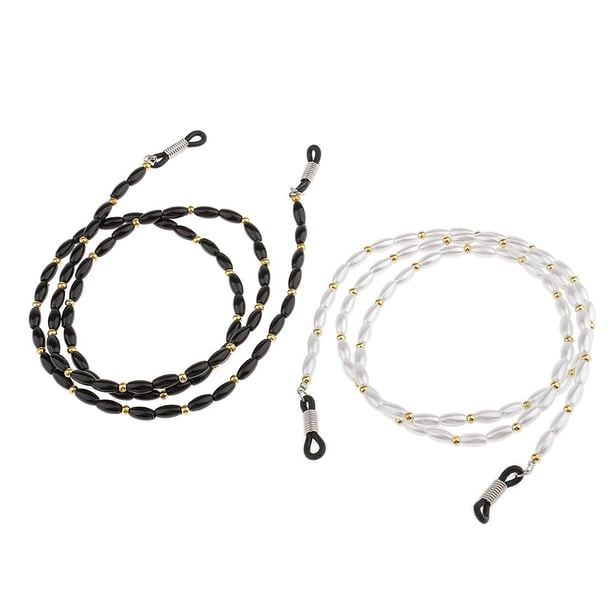 Collar de soporte de cordón de sol Sunnimix 2 Piezas Blanco negro