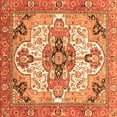 thumbnail image 1 of Ahgly Company Indoor Square Abstract Orange Modern Area Rugs, 4' Square, 1 of 4