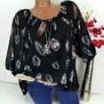 thumbnail image 2 of kaondbfi Summer Tops for Women Women's Loose Leisure Printed V-neck Elbow Sleeve T-shirt Tops Womens Essentials Fashion Clothing, 2 of 8
