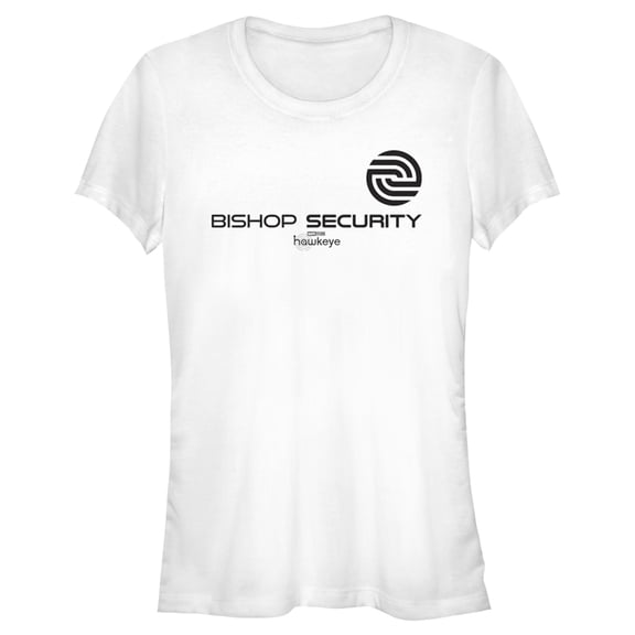 Junior's Marvel Hawkeye Bishop Security Graphic Tee White Medium