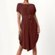 thumbnail image 1 of WILLBEST Vestidos Casuales Para Mujer 1 Vestido Casual Para Mujer, Holgado, Con Botones Y Cinturón, Para Uso Diario, Primavera, Verano Y Otoño, Básico, Color Liso, Midi, 1 of 3