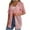 Pink, variant on Diufon Short Sleeve Cardigans for Women Casual Solid Color Breathable Tops Hollow-Out Blouse
