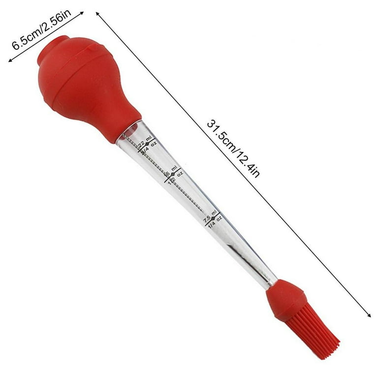 Zulay (Large) Turkey Baster with Cleaning Brush - Food Grade Syringe Baster for Cooking & Basting with Detachable Round Bulb - Ideal for Butter Drippi