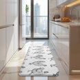 thumbnail image 4 of White Chicken Sketch Pattern Kitchen Rug Mat,Kitchen Runner Rugs Non Skid Washable,Decorative Kitchen Floor Mats for Kitchen,Sink,Laundry,17"x47.2", 4 of 7