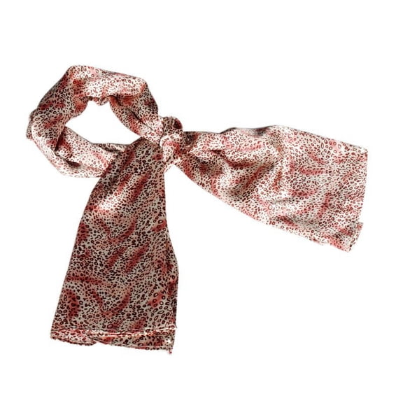 Blancho Simple & Decent Warm Pink Tone Background Leopard Print Fashion Silk Scarf/Wrap/Shawl(Small)