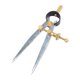 thumbnail image 5 of Pinza Divisora ​​​​de Ala De Resorte Ajustable Con Cerradura De 4 Pulgadas, Brújula De Cuero De Acero, Herramienta De Brújula De Dibujo Para Carpintería, Metalurgia, Dibujo, 5 of 7