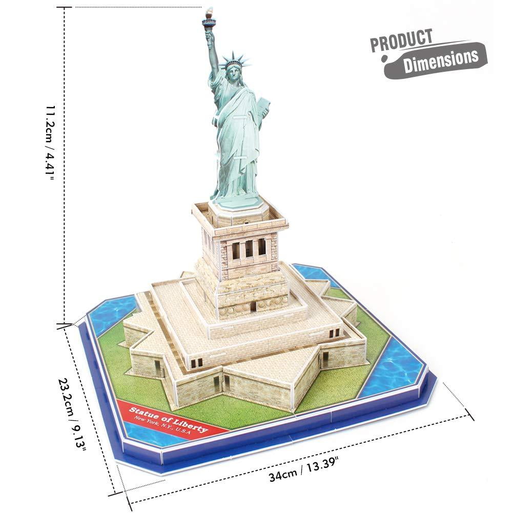 White house Empire State Building Statue Of Liberty C102h-2 CubicFun 3D Puzzle Mini DIY Puzzle Building Collection For Children
