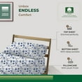 thumbnail image 2 of THREAD SPREAD 100% Organic Cotton Sheets Twin XL Size - Percale Weave Cotton Sheets (3 PC, Floral Blue), Soft Cooling Hotel Printed Sheet Set, 2 of 7